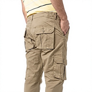 Pantalones Cargo para Hombre, de Algodón, Casuales, de Trabajo, con Múltiples Bolsillos, con Puños Elásticos, Ropa de Moda Urbana para Exteriores - Product Image 4