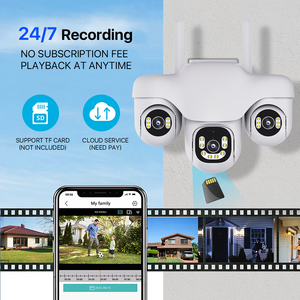 V380 Pro 360 độ ba ống kính thông minh Net máy ảnh V380 thực 3 ống kính PTZ wifi an ninh 4G CCTV <span class=keywords><strong>Camera</strong></span> ngoài trời với 10x Zoom 4G - Product Image 3