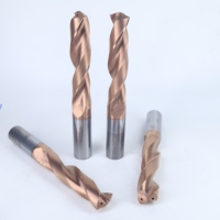Foret hélicoïdal en carbure de tungstène massif à refroidissement intégré pour CNC, outil de perçage CNC pour aluminium, fourniture directe usine