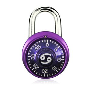 Yuefeng Combination <b>Padlock</b> Purple 35mm Resettable Safety Lock For Locker Travel Use - Product Image 1