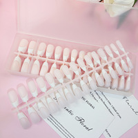 Expédition rapide, en gros, sans dommages, DIY, ongles artificiels noirs pointus gothiques, qualité salon, résistants aux chocs, ABS