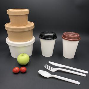 Gobelet en papier jetable biodégradable et compostable, revêtu de PLA, pour les plats à emporter de <span class=keywords><strong>McDonald</strong></span>'s, gobelet à café en papier avec couvercle - Product Image 6