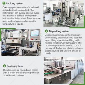 Automatic Tofee Deposit Gummy Bear Sour Candy Production Line Machine New Condition for Bonbon and Lollipop <b>Fabrication</b> - Product Image 5