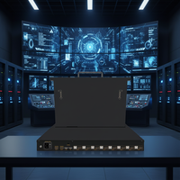 Commutateur KVM 16 ports Ipctech avec OSD par touches de raccourci, 4K UHD, console 1U à 16 tiroirs pour montage en rack 17,3/18,5 pouces