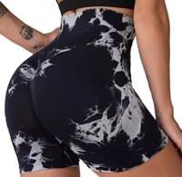 Vanfuound Running Yoga Shapers Shorts Tie Dye Seamless Yoga Biker Shorts Workout Butt Lifting Taille Haute Femmes Gym Shorts De Sport