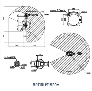 BRTIRUS1820A शीर्ष विक्रेता यूनिवर्सल 6 एक्सिस आर्टिकुलेटेड औद्योगिक रोबोट बोरुंटे रोबोट आर्म