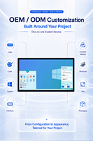 Panel PC TouchWo156 de doble pantalla con sistema operativo Windows, sin ventilador, de escritorio, con resolución serial de 1920x1080
