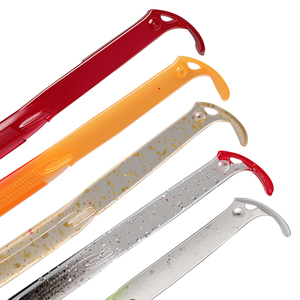 Set di 3 esche morbide da 88mm 0.9g e 113mm 2.1g, esche artificiali a coda a T di alta qualità con amo da pesca per la pesca al branzino - Product Image 6