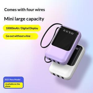 Batterie externe à <span class=keywords><strong>charge</strong></span> rapide 10W QC2.0, 10000-20000mAh, chargeur portable de poche avec câble, batterie de haute qualité, affichage LED - Product Image 2
