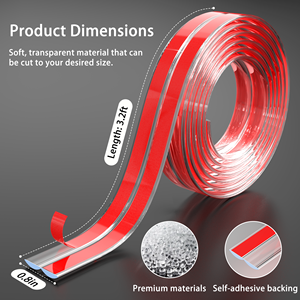 Protezione Angolare Trasparente per Pareti, Modanatura Adesiva Flessibile per Angoli Interni ed Esterni, Striscia Decorativa per Porte e Tavoli - Product Image 2