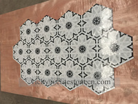 Carreaux décoratifs pour murs et sols de 300 mm x 300 mm - Motifs de mosaïque marocains pour balcon, patio et bord de piscine