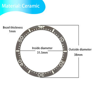 Insert de lunette en céramique luminescente verte JGOA 38MM C3 compatible avec le boîtier de montre pour homme SKX007 <span class=keywords><strong>SRPD</strong></span> Abalone Tuna avec mouvement <span class=keywords><strong>Seiko</strong></span> NH35 NH36 - Product Image 3