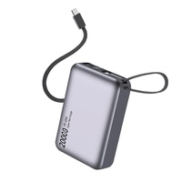 Batterie externe 45W 20000mAh à charge rapide avec ports USB-C et câble Type-C, pour ordinateurs portables et téléphones mobiles