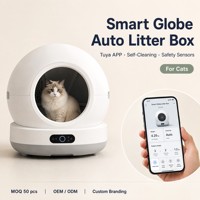 Litière automatique intelligente Tuya pour chat, contrôle à distance par application, contrôle des odeurs, toilette pour animaux de compagnie, certifiée FCC pour chats d'intérieur