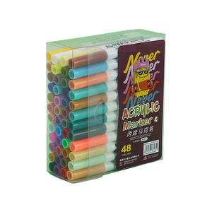 Marqueur à encre acrylique multi-couleurs, écriture fluide, vente directe d'usine Wenzhou, pour peinture sur roche, bois, toile, plastique, métal - Product Image 4