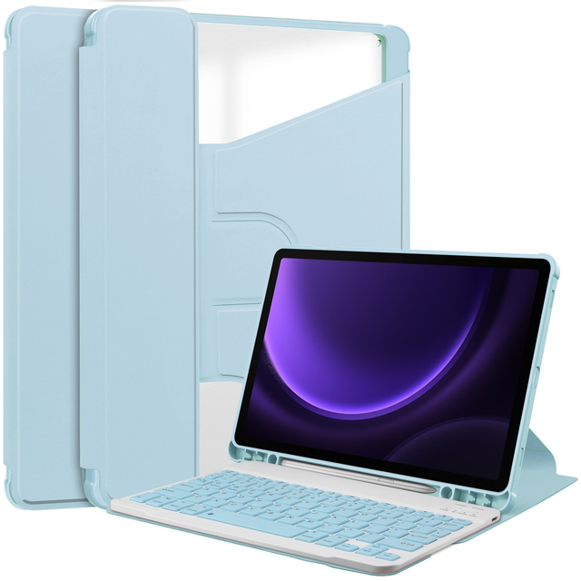 Tablet Flip Protective Acrylic Rotation Keyboard Case for xiaomi Redmi Pad Pro 12.1 Poco PU Leather Cover