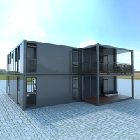 DXH usine de maisons modulaires préfabriquées isolées de luxe 3 4 5 chambres à coucher kit préfabriqué résistant aux ouragans maison en conteneur à deux étages