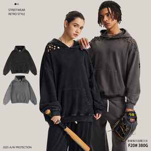 ARTIE 2025 Otoño/Invierno colección hombres marca de moda Retro 400G corte desgastado sudadera mujeres sudaderas con capucha - Product Image 3