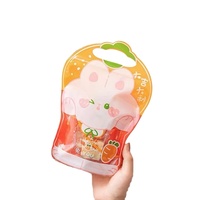 Sachets d'emballage personnalisés à fond carré thermoscellable, imprimés animaux, en plastique CPP, avec fermeture éclair, pour dessins animés