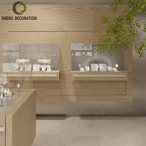 Customized Jewelry Display Cabinet Jewellery Showroom Designs Wood Glass Display Counter Jewellery Showcase For Sale - Product Image 6