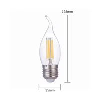 Ampoule à filament LED C35 Vintage certifiée B22/E27/E14 Base Dimmable High CRI 80 Garantie de 2 ans pour la décoration d'hôtels résidentiels