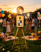 Photomaton en bois multifonctionnel de haute qualité, portable, en chêne 12.9, avec support d'impression instantanée