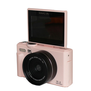 Mini caméras vidéo compactes 4K caméscope Anti Shake 18X Zoom 5K 75MP appareil photo numérique de poche <span class=keywords><strong>Vintage</strong></span> pour les étudiants - Product Image 1