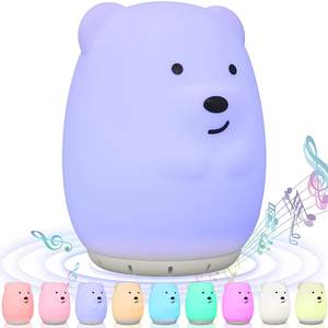 <span class=keywords><strong>Veilleuse</strong></span> haut-parleur sans fil contrôle tactile BT musique Audio Portable LED chambre décor sommeil lumière Led intelligent atmosphère lampe - Product Image 5