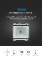 Escáner de Código de Barras 2D Integrado, Módulo Lector de Códigos QR, Escáneres de Código de Barras 2D Industriales Resistentes para Dispositivos de Autoservicio