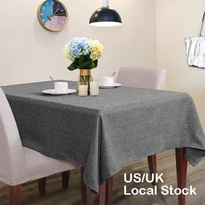 Manteles Para Mesas De Decoracion Hotel Faux Linen Waterproof Tablecloth Dinning Dining Table Cover Linens For Tables