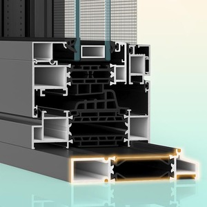 <span class=keywords><strong>Finestre</strong></span> a Battente in Alluminio con Doppio Vetro Temperato NFRC, Isolamento Acustico e Termico - Product Image 1