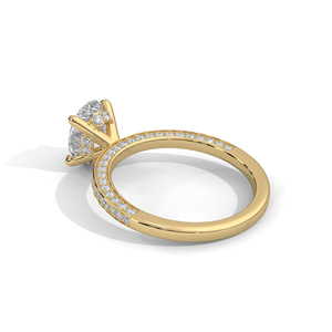 แหวนทองคำขาว 10k 14k ทรงวงรี ประดับเพชรแล็บเกรด VS1 คุณภาพเยี่ยม สำหรับงานแต่งงาน ยี่ห้อ RAAMAA รุ่นขายดีสำหรับผู้หญิง - Product Image 3