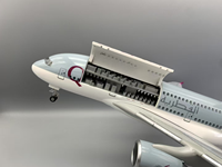 47CM A380 Qatar Led Version Modèle d'avion en résine avec train d'atterrissage LED Lumières 1:160 Échelle Vue intérieure en gros