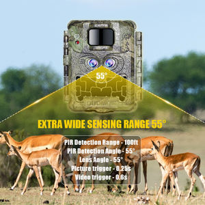 Caméra de surveillance de la faune avec vision nocturne à double objectif CMOS 13MP, caméra de chasse à la faune sauvage, caméra à double objectif pour la forêt - Product Image 2