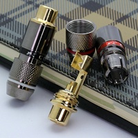 Connecteur d'alimentation hi-fi RCA femelle en or, adaptateur Audio, prise Jack RCA, noir et rouge, 1 paire, prise pour haut-parleur