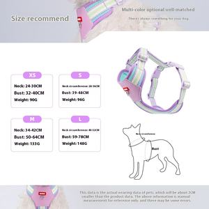 New Bear Bomei Puppy Outdoor Walking Dog Leash Colorful Polyester <strong>with</strong> Padded Feature Printed Pattern Better <strong>Old</strong> Dog Chest Back - Product Image 4