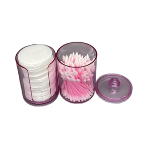 Kit d'approvisionnement professionnel pour salons de beauté et cliniques OEM – Outils de maquillage pour nettoyage en profondeur du visage, cotons démaquillants faciles à nettoyer, écouvillons en plastique rose - Product Image 3