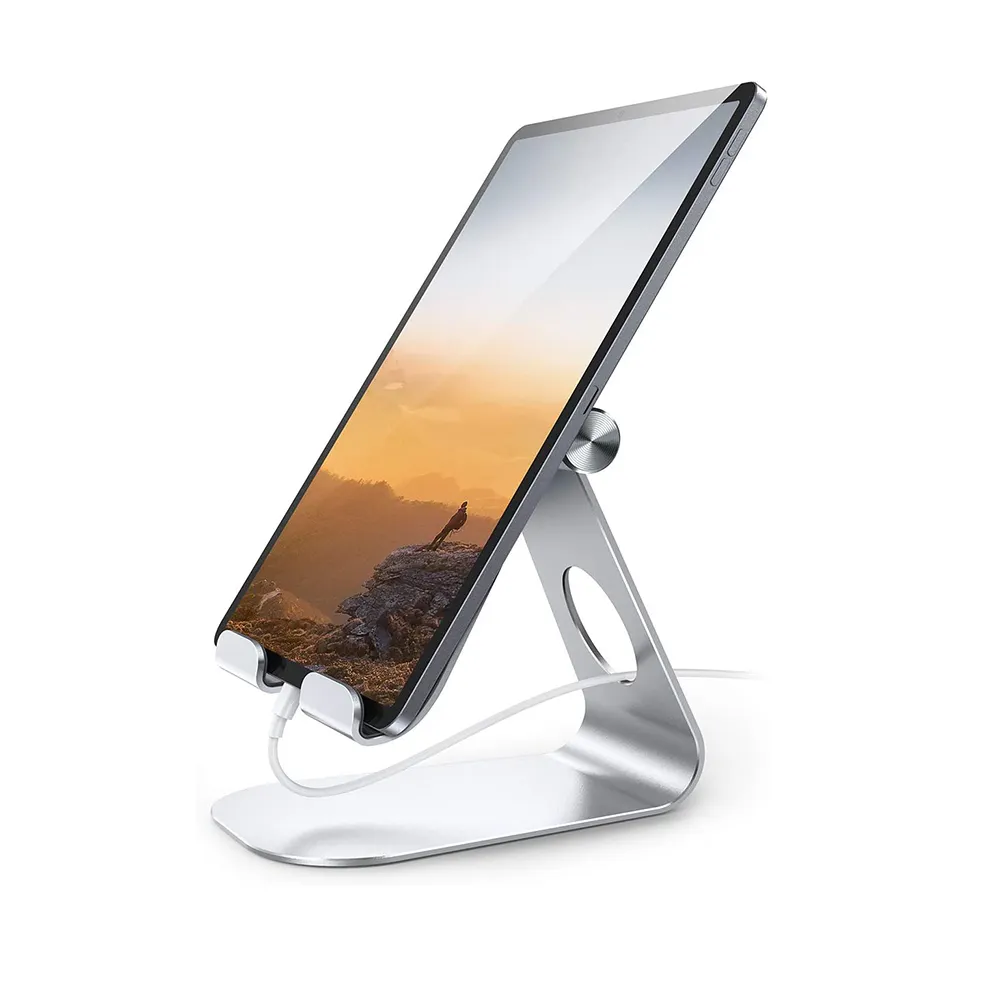 Logo Kustom Universal Aluminium Adjustable Foldable Ponsel Tablet Stand Pemegang