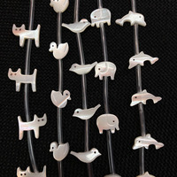 Naturmuschel-Anhänger in niedlicher Tierform, polierte Perlenanhänger für handgemachte Armbänder, Schlüsselanhänger, Taschen-Deko, DIY-Schmuckherstellung