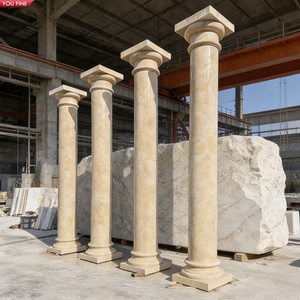 <span class=keywords><strong>Columnas</strong></span> <span class=keywords><strong>de</strong></span> Mármol Beige YOUFINE, Pilares <span class=keywords><strong>de</strong></span> <span class=keywords><strong>Estilo</strong></span> Griego Clásico para Decoración <span class=keywords><strong>de</strong></span> Edificios <span class=keywords><strong>de</strong></span> Hoteles y Villas - Product Image 2