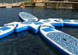 Factory Direct Wholesale Inflatable Modular Floating SUP Dock Connectable Paddle <b>Board</b> Floating Platform for Water Yoga Training - Product Image 5
