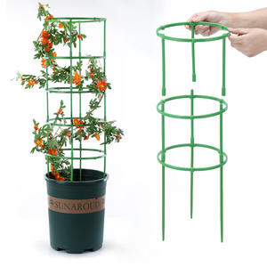Soporte de Plástico Redondo Verde de 1 Nivel para Plantas, Soporte de Jardín Fácil de Montar, Soporte de Pie para Macetas - Product Image 4