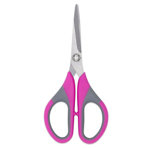Office Scissors 5.5-Inch Stainless Steel Straight Head Reddish Gray Handle Home Use Student Stationery - Product Image 4