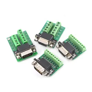 EParthub DB9 solderless serial port COM adapter terminal RS232 plug shell 422 nine-pin lubang DR9 board 485 male dan female header