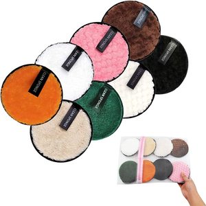 Éponge nettoyante multi-couleurs double face lavable pour le démaquillage, douce pour le visage, réutilisable, outil de beauté propre - Product Image 1