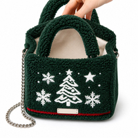 Sac fourre-tout tendance en polaire berbère grande taille, personnalisable avec logo brodé, sac de voyage en polaire d'agneau, sacs fourre-tout en fourrure, sac à main
