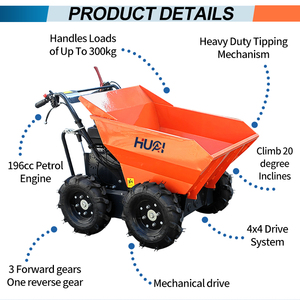 Carretilla Motorizada a Gasolina 4x4 Mini Dumper para Construcción y Jardinería - Product Image 2