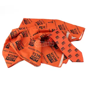 Оранжевый спортивный клубный галстук с принтом, женский модный полиэстеровый большой квадратный шарф, набор галстуков с логотипом на заказ