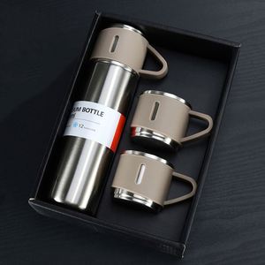 Thermos Bottle Set Double-layer, 304 Stainless Steel Vacuum <b>Flask</b> Travel Water Bottle Business Tea Cup Gift Set for Men/ - Product Image 3