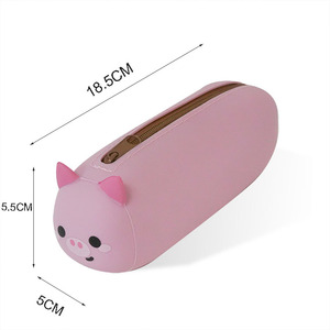 Hot bán Hồng Pig <span class=keywords><strong>Shape</strong></span> <span class=keywords><strong>Cat</strong></span> Bear bút chì trường hợp cho trẻ em dễ thương Silicone Trường hợp với tính năng mềm cho các trường học sinh viên sử dụng - Product Image 2